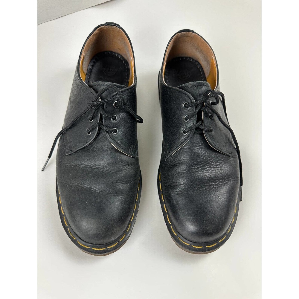 Dr. Martens Leather Round Toe Lace Up Oxford Dress Shoes Black 1A89 Men's Size 9 - Picture 3 of 12